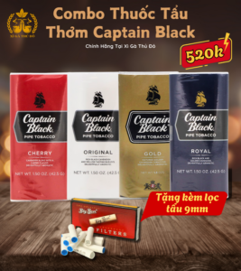 Combo 4 Gói Thuốc Tẩu Thơm Captain Black