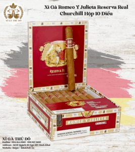 XÌ GÀ ROMEO Y JULIETA RESERVA REAL CHURCHILL – HỘP 10 ĐIẾU CHÍNH HÃNG